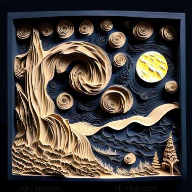 3D model starry night (STL)